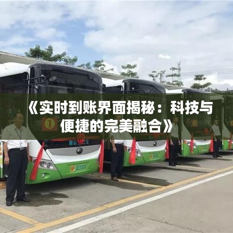 《实时到账界面揭秘：科技与便捷的完美融合》