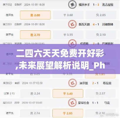 二四六天天免费开好彩,未来展望解析说明_Phablet6.928