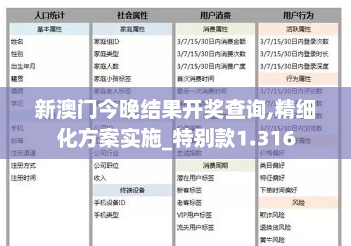 新澳门今晚结果开奖查询,精细化方案实施_特别款1.316