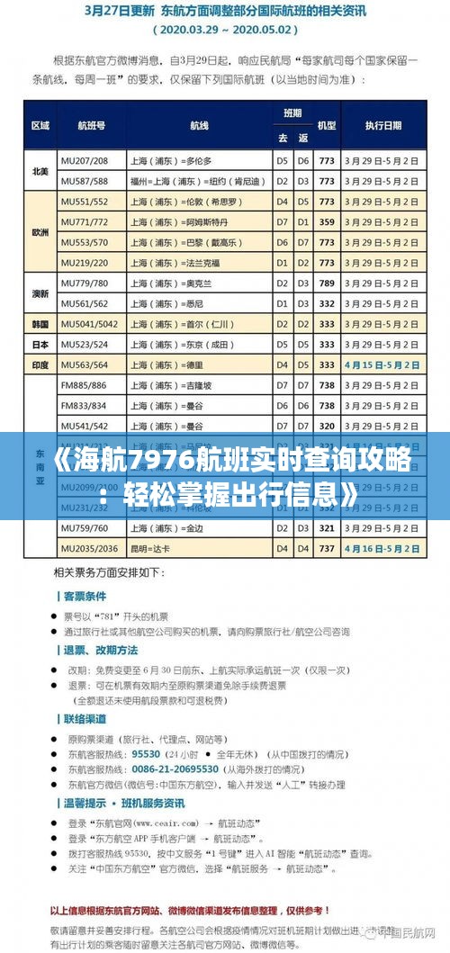 《海航7976航班实时查询攻略：轻松掌握出行信息》
