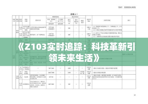 《Z103实时追踪：科技革新引领未来生活》