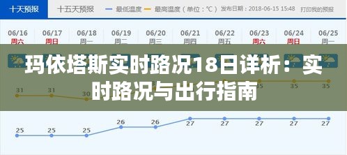 玛依塔斯实时路况18日详析：实时路况与出行指南