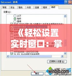 《轻松设置实时窗口：掌握实时显示技巧》