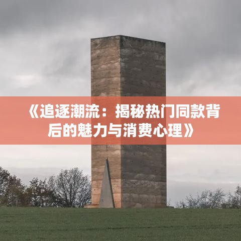 《追逐潮流：揭秘热门同款背后的魅力与消费心理》