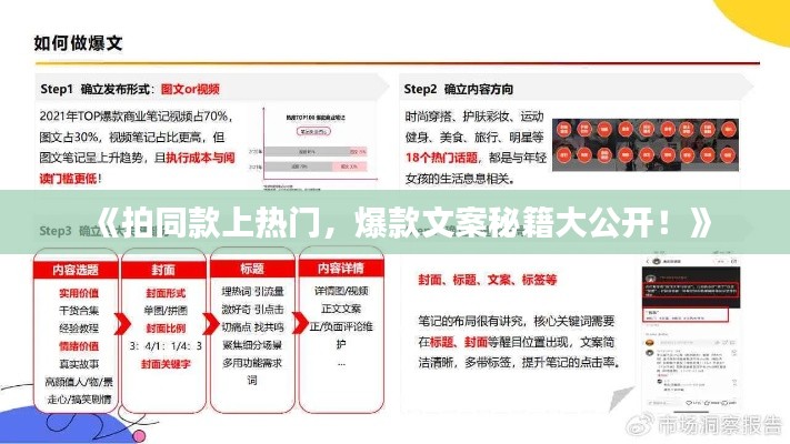 《拍同款上热门，爆款文案秘籍大公开！》