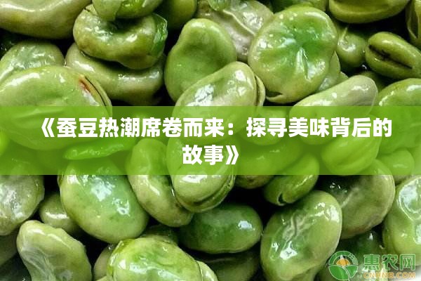《蚕豆热潮席卷而来：探寻美味背后的故事》