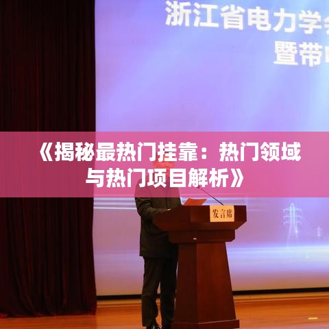 《揭秘最热门挂靠：热门领域与热门项目解析》