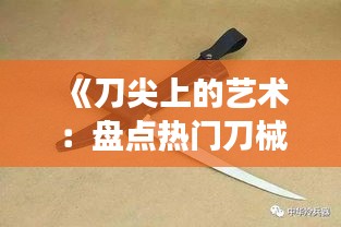 《刀尖上的艺术：盘点热门刀械的传奇故事与精湛工艺》