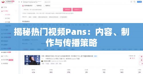 揭秘热门视频Pans：内容、制作与传播策略