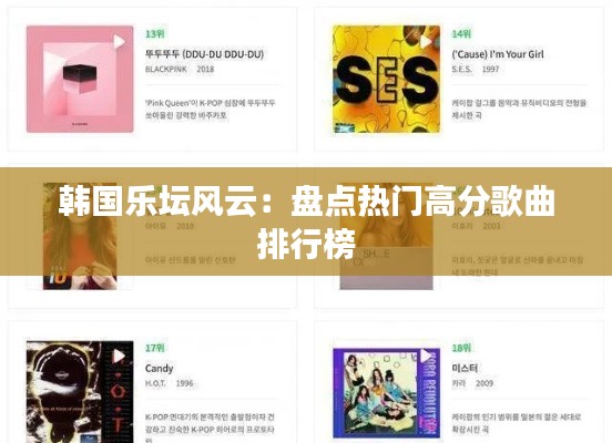 韩国乐坛风云：盘点热门高分歌曲排行榜