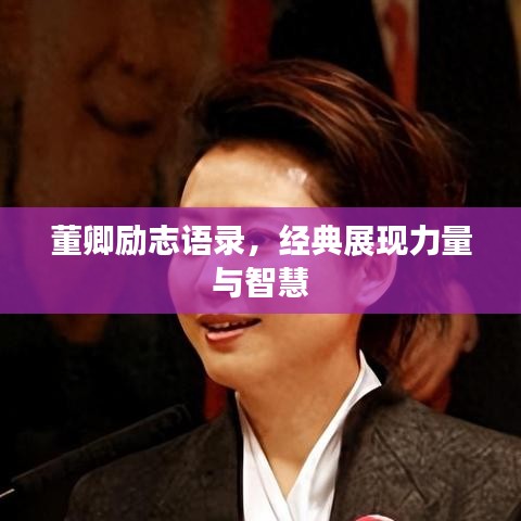 董卿励志语录，经典展现力量与智慧