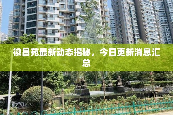 徽昌苑最新动态揭秘，今日更新消息汇总