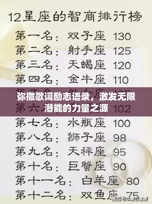 弥撒歌词励志语录，激发无限潜能的力量之源