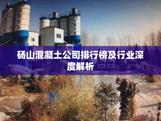 砀山混凝土公司排行榜及行业深度解析