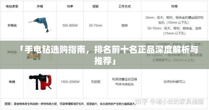 「手电钻选购指南，排名前十名正品深度解析与推荐」
