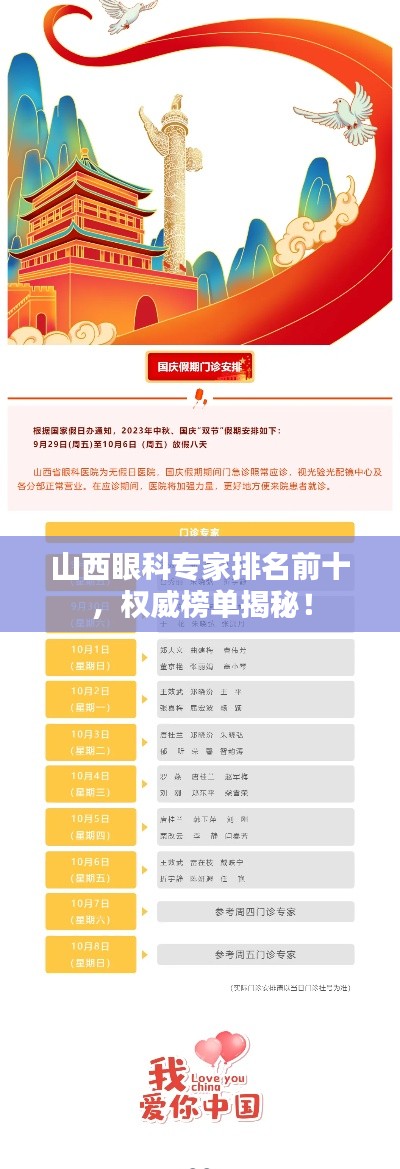 山西眼科专家排名前十，权威榜单揭秘！