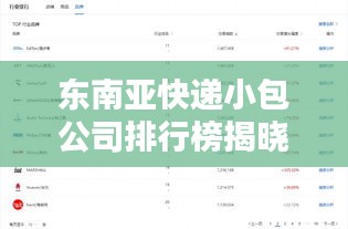 东南亚快递小包公司排行榜揭晓，权威排名一网打尽！
