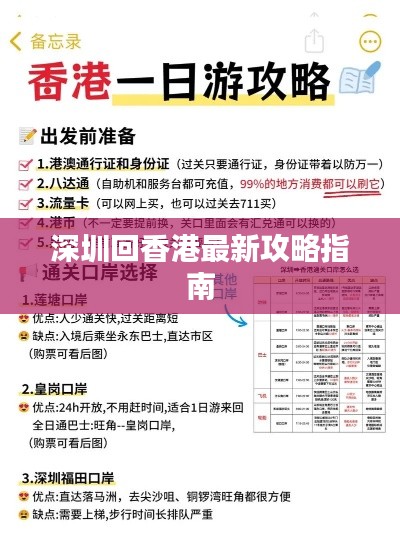 深圳回香港最新攻略指南