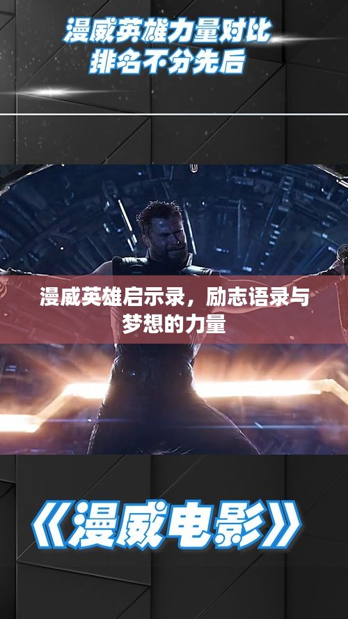 漫威英雄启示录，励志语录与梦想的力量
