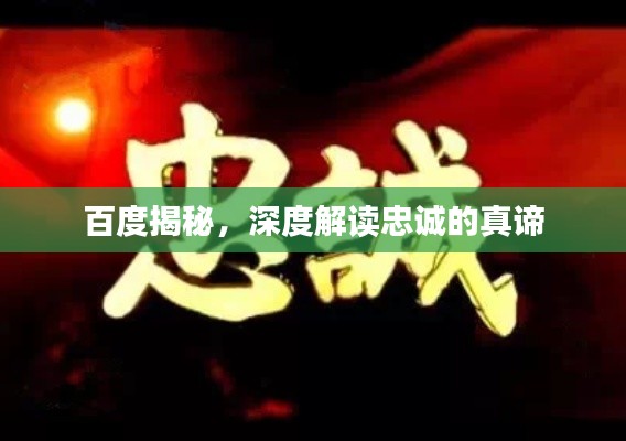 百度揭秘，深度解读忠诚的真谛