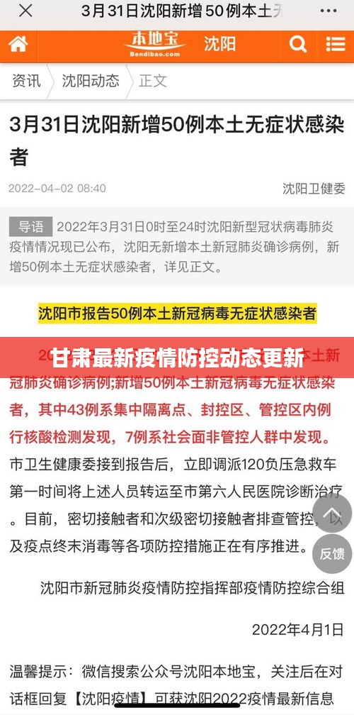 甘肃最新疫情防控动态更新