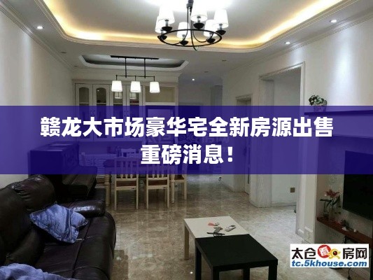 赣龙大市场豪华宅全新房源出售重磅消息！