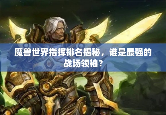 魔兽世界指挥排名揭秘，谁是最强的战场领袖？