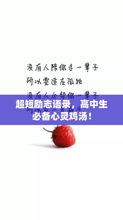 超短励志语录，高中生必备心灵鸡汤！