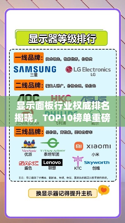 显示面板行业权威排名揭晓，TOP10榜单重磅出炉！