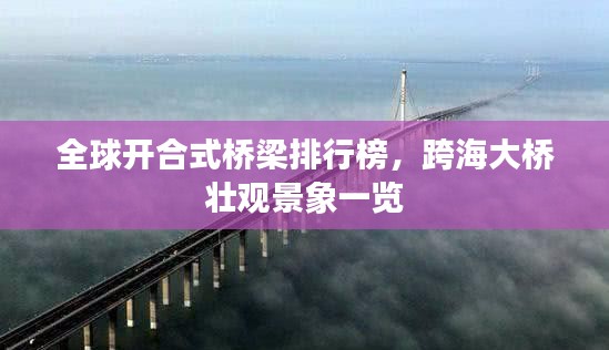全球开合式桥梁排行榜,跨海大桥壮观景象一览