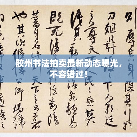 胶州书法拍卖最新动态曝光，不容错过！