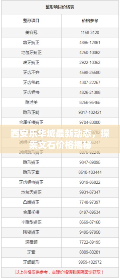 西安乐华城最新动态，探索文石价格揭秘
