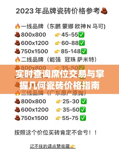 实时查询席位交易与掌握几何瓷砖价格指南