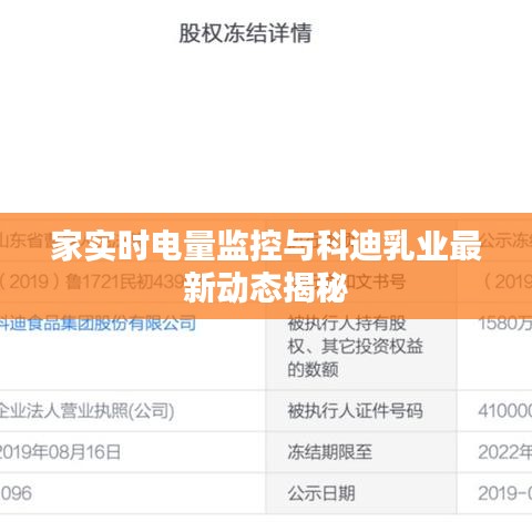 家实时电量监控与科迪乳业最新动态揭秘