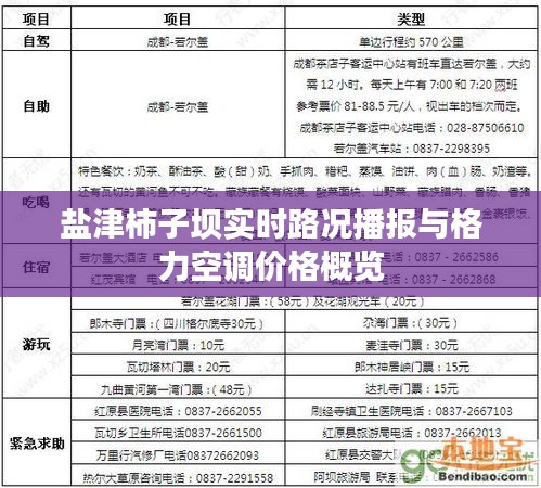 盐津柿子坝实时路况播报与格力空调价格概览