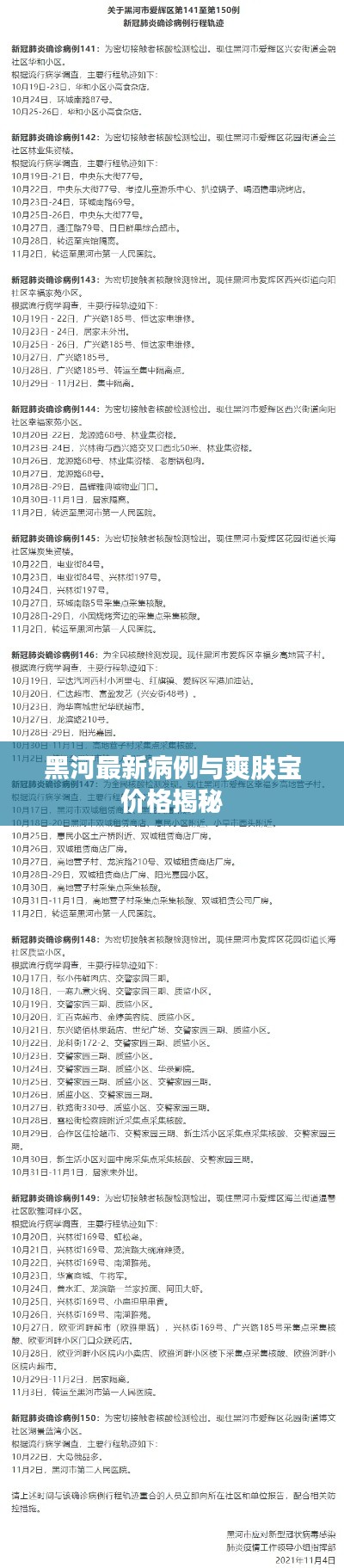 黑河最新病例与爽肤宝价格揭秘