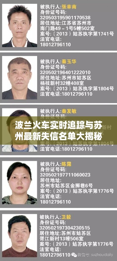 波兰火车实时追踪与苏州最新失信名单大揭秘