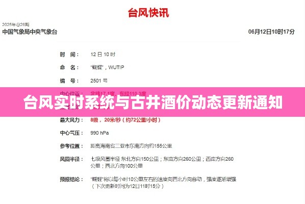 台风实时系统与古井酒价动态更新通知