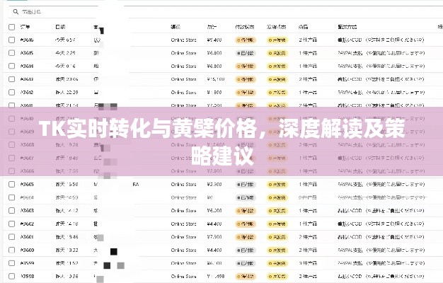 TK实时转化与黄檗价格,深度解读及策略建议