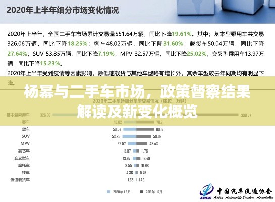 杨幂与二手车市场,政策督察结果解读及新变化概览