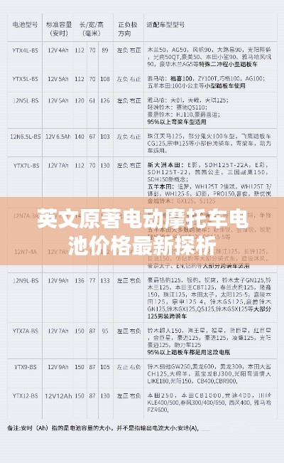 英文原著电动摩托车电池价格最新探析