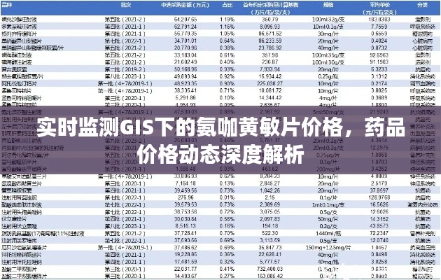实时监测GIS下的氨咖黄敏片价格，药品价格动态深度解析