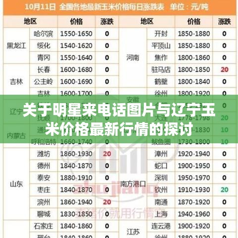 关于明星来电话图片与辽宁玉米价格最新行情的探讨