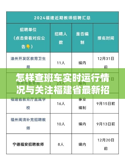 怎样查班车实时运行情况与关注福建省最新招聘