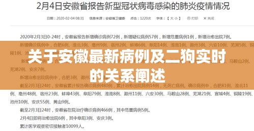 关于安徽最新病例及二狗实时的关系阐述