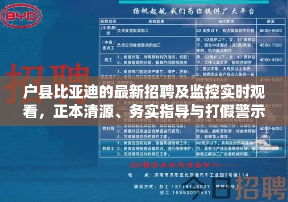 户县比亚迪的最新招聘及监控实时观看,正本清源、务实指导与打假警示