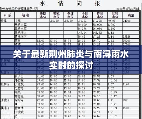 关于最新荆州肺炎与南浔雨水实时的探讨