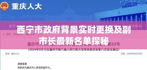 西宁市政府背景实时更换及副市长最新名单探秘