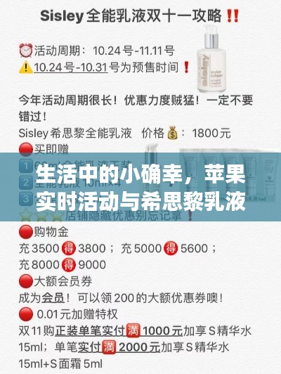 生活中的小确幸,苹果实时活动与希思黎乳液价格分享