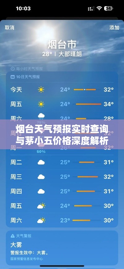 烟台天气预报实时查询与茅小五价格深度解析